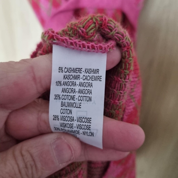 Avoca argyle print wool blend knit dress Size 4 uk 14Button/tie Fastening new - Picture 3 of 4